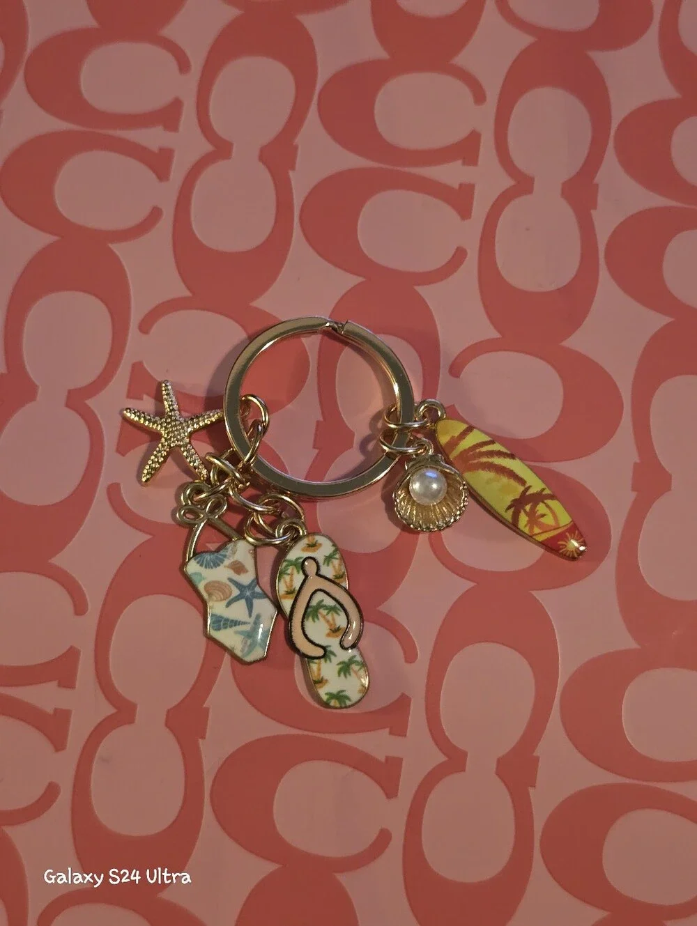 Beach Theme Bag Charm/ Keychain NEW